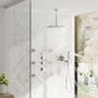 12" Shower System With Shelf, Handheld Shower With Spray Gun Feature