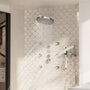 12" Adjustable Shower Head With Shelf Shower System, Hand Shower With Spray Gun Function