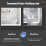Tempered Glass LED Mirror with Aluminum Frame for Bathroom Vanity