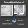 Tempered Glass LED Mirror with Aluminum Frame for Bathroom Vanity