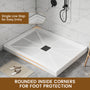 Rectangle Solid Surface White Shower Pan Base with Center Drain