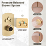 3-Function Shower System with Dual Showerheads and Balancing Valve