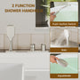 2-Handle Deck-Mounted Bathtub Faucet with 2 Spray Modes Hand Shower