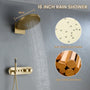 16-inch Wall-Mounted Thermostatic Shower System with Hand Shower