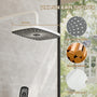 12" x 8" Wall-Mounted Dual-Function Shower System with Hand Shower