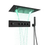 31.4" x 23.6" 4-Function Ceiling-Mounted Thermostatic Shower System with LED Lights