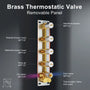 16" Ceiling-Mount 4-Way Shower System with LED Display and Music Player