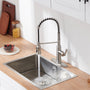 Kitchen Faucet with Pull Down Sprayer, Farmhouse RV Small Vanity Faucet with 360° Rotation Spout and Deck Plate