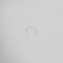 49" Scandinavian Round Solid Surface Freestanding Bathtub, Matte White