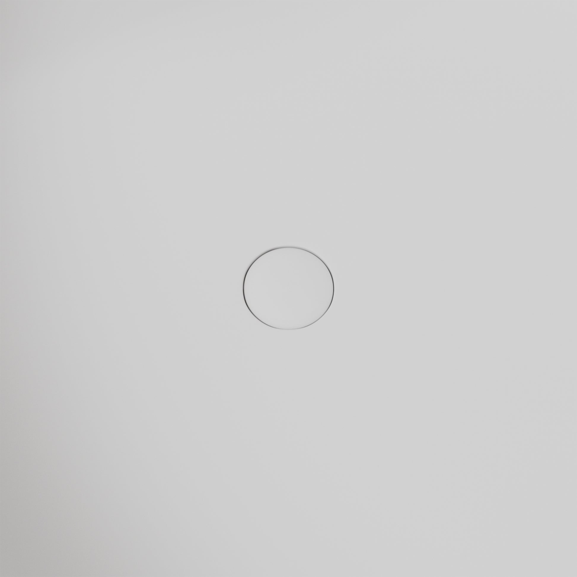 49" Scandinavian Round Solid Surface Freestanding Bathtub, Matte White