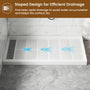 60"x36" White SMC Rectangle Single Threshold Shower Pan Base