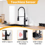 Kitchen Faucet with Pull Down Sprayer, Farmhouse RV Small Vanity Faucet with 360° Rotation Spout and Deck Plate