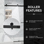 48"x76" Adjustable Frameless Double Sliding Shower Door with Towel Bars