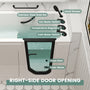 49" Glossy White Acrylic Walk-In Soaking Bathtub with High-Flow Faucet