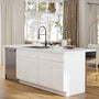 White Shaker RTA 36"W x 24"D x 34.5"H Base Cabinet with 2 Drawers and 2 Doors