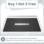 Durable SMC Composite Shower Base Pan with Center Drain in Black & White