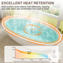 CasaSolid 55"/61"/65"/71" Solid Surface Matte White Freestanding Soaking Bath Tubs - Monaco