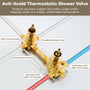 9"+4" Rainfall Thermostatic Concealed 3-Function Shower System with Handheld