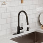Matte Black Touchless Kitchen Faucet with Pull-Down Sprayer