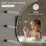 10-inch Wall-Mounted Rain Shower System with Body Jets & Slide Bar