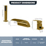 Waterfall Tub Faucet with Handheld Shower Head for Bathtub