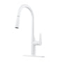 Single-Handle Pull-Out Sprayer Kitchen Faucet Deckplate Included in Brushed Nickel/Matte Black/Matte White/Brushed Gold