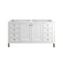 James Martin Chicago 60" Double Vanity Cabinet with Double Doors, Drawers & Adjustable Shelves