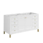 James Martin Chicago 60" Double Vanity Cabinet with Double Doors, Drawers & Adjustable Shelves