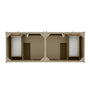 James Martin Chicago 60" Double Vanity Cabinet with Double Doors, Drawers & Adjustable Shelves