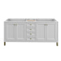 James Martin Chicago 72" Double Vanity Cabinet with Double Doors, Drawers & Adjustable Shelves