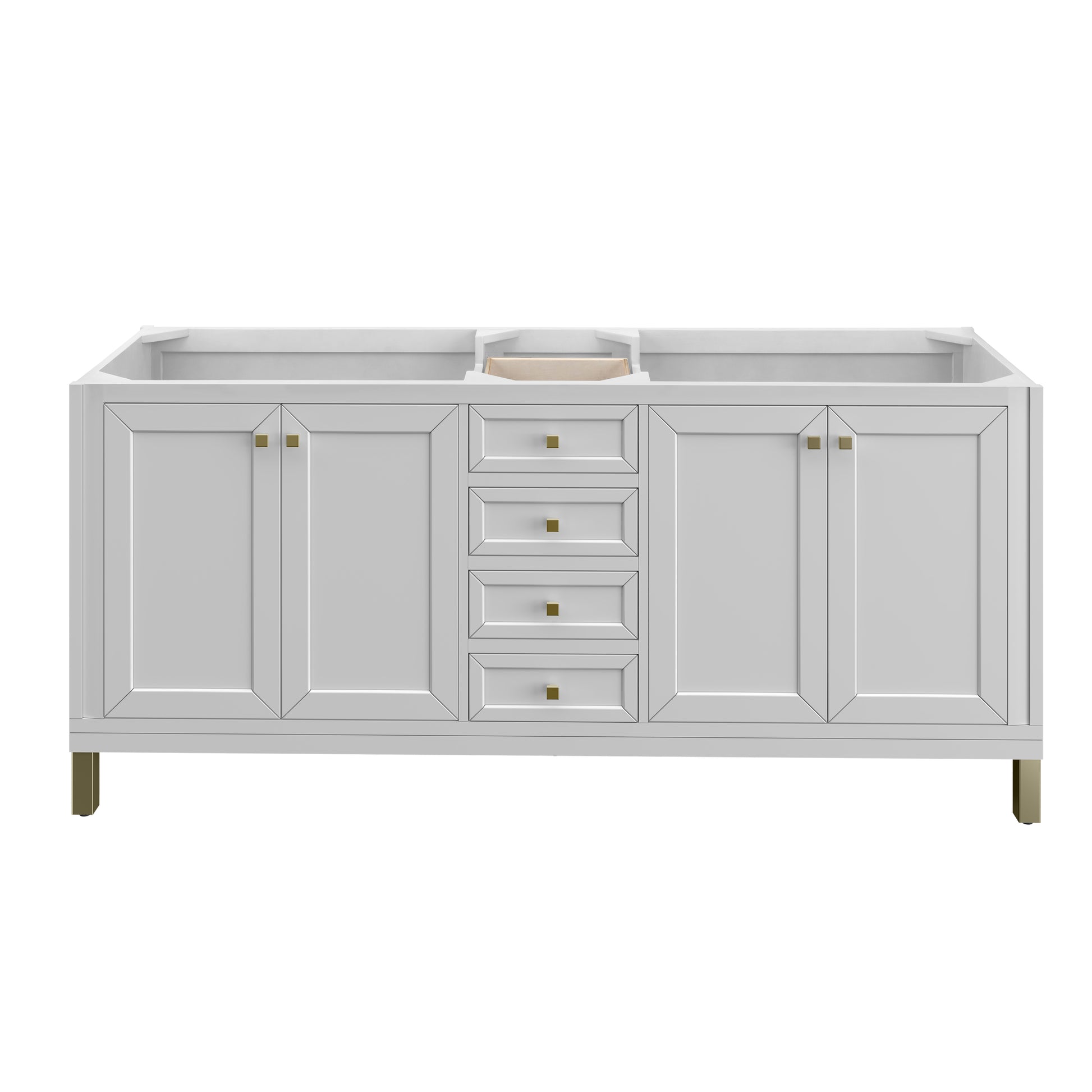 James Martin Chicago 72" Double Vanity Cabinet with Double Doors, Drawers & Adjustable Shelves