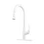 Single-Handle Pull-Out Sprayer Kitchen Faucet Deckplate Included in Brushed Nickel/Matte Black/Matte White/Brushed Gold