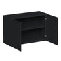 Slim Ebony Black Shaker RTA 24"-36"W x 12"-24"H x 12"D 17-Size Short Wall Cabinet with 2 Doors