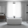47"/51" Freestanding Stone Resin Soaking Bathtub with Heat Retention