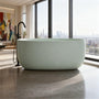 51" Freestanding Stone Resin Soaking Tub with Smooth Hand-Polished Surface, Pine Crest, Shadow Whisper