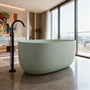 51" Freestanding Stone Resin Soaking Tub with Smooth Hand-Polished Surface, Pine Crest, Shadow Whisper