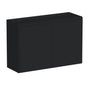 Slim Ebony Black Shaker RTA 24"-36"W x 12"-24"H x 12"D 17-Size Short Wall Cabinet with 2 Doors
