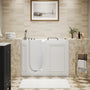 52" Walk-In Whirlpool Bathtub with Hydro-Air Massage, Heater & Ozone Sanitization