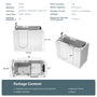 52" Walk-In Whirlpool Bathtub with Hydro-Air Massage, Heater & Ozone Sanitization
