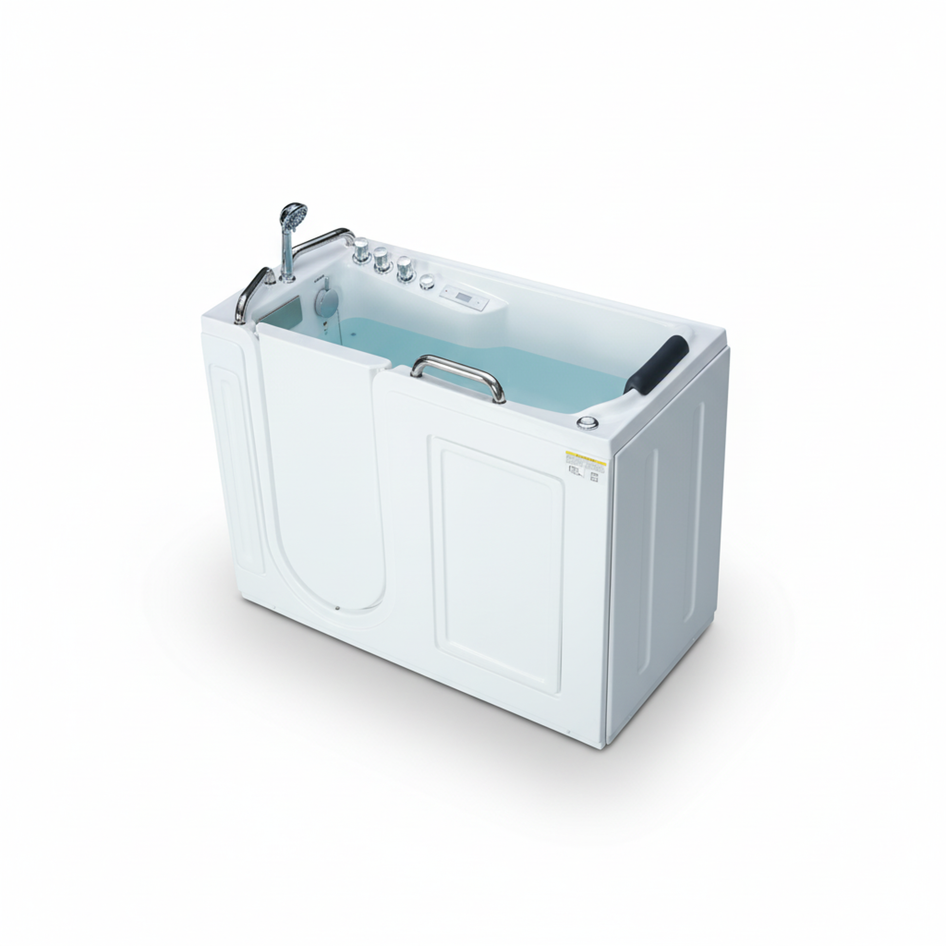 Walk-In Whirlpool Bathtub with Hydro-Air Massage, Heater & Ozone