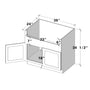 Dove Grey RTA 36"W x 24"D x 34.5"H Farmhouse Sink Cabinet with 2 Doors