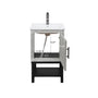 Freestanding Bathroom Vanity with White Ceramic Sink & Hot and Cold Faucet