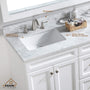 CASAINC 60 x 22 x 35.4 in. Solid Wood Bath Vanity with Marble Top and Backsplash in Gray/White (No/With Mirror)