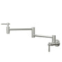 Stainless Steel Folding 2-Handle Switch Head Wall Mounted Pot Filler Kitchen Faucet