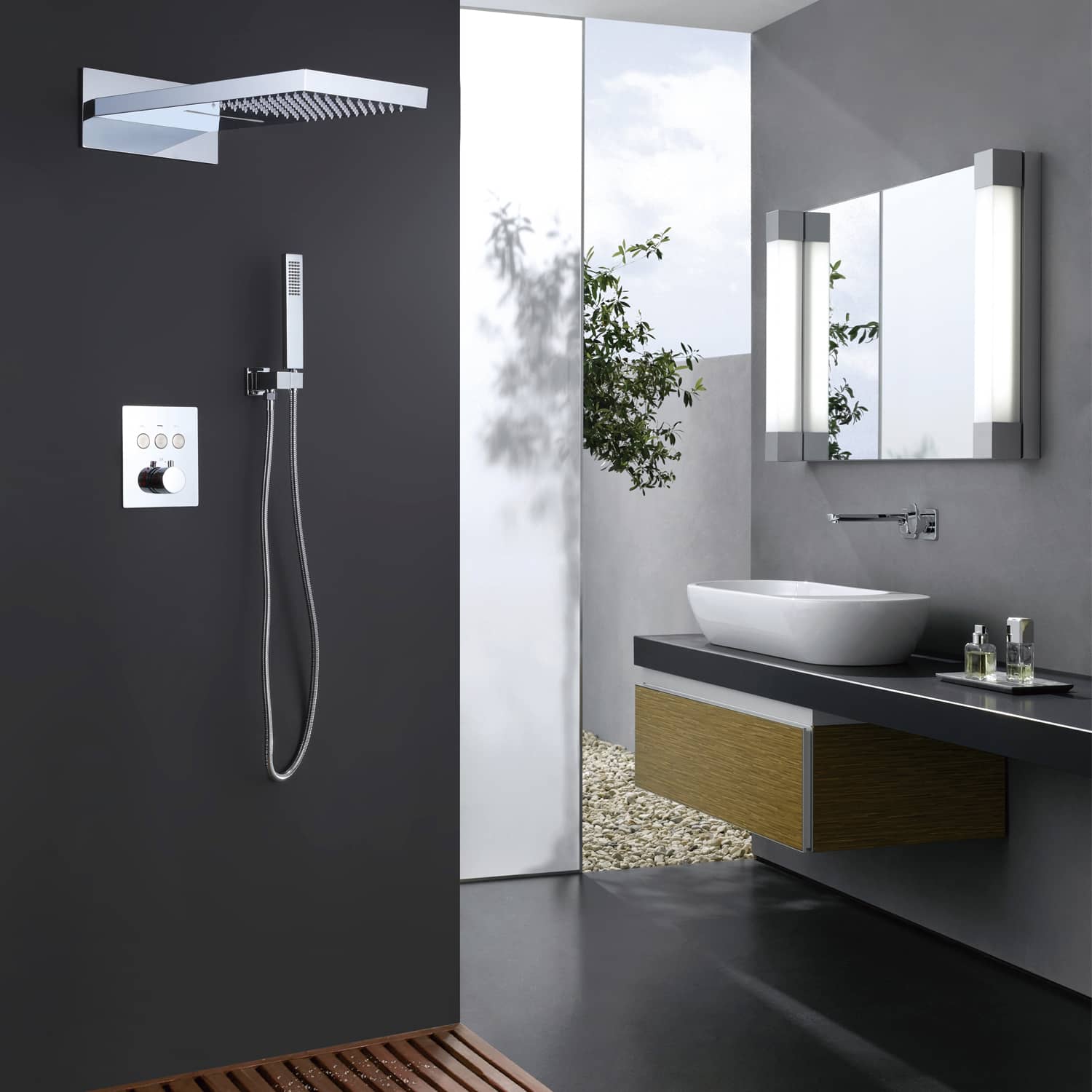 CASAINC 1-Handle Shower Faucet Valve with Hand-Held Shower