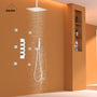 CASAINC Chrome 12 Inch 6-Spray Rainfall Built-In Shower System