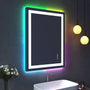 Tempered RGB LED Bathroom Mirror with Smart Controls & Anti-Fog
