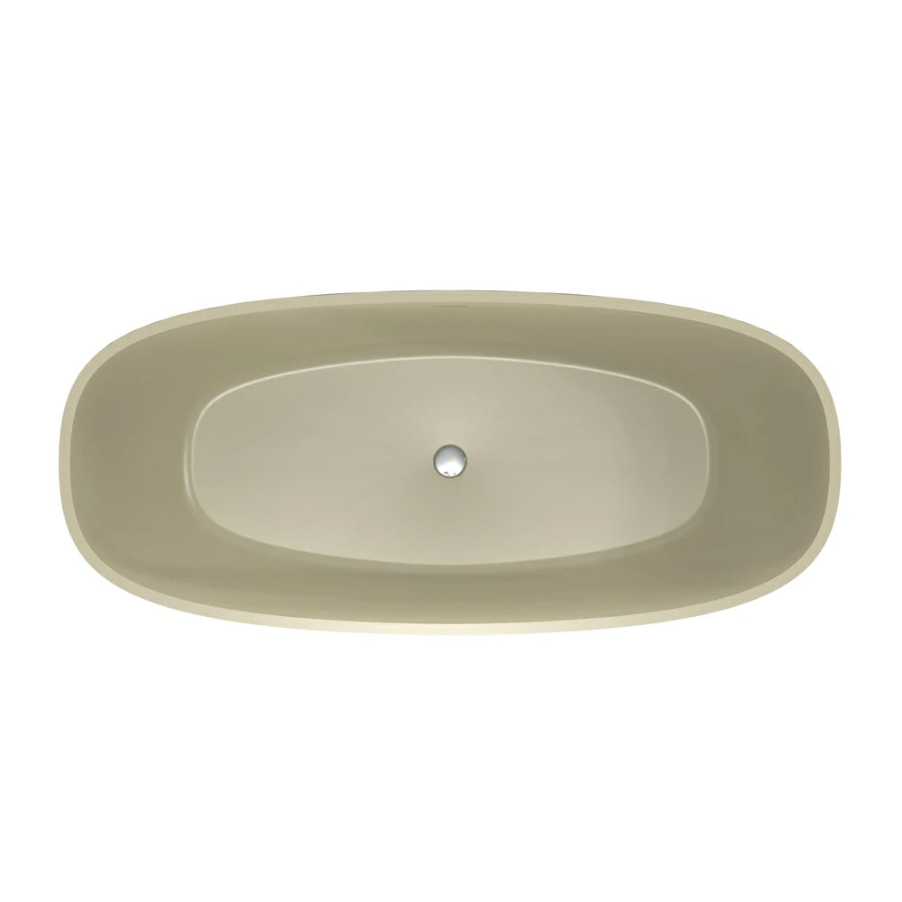 67 Inch Freestanding Solid Surface Soaking Bathtub for Bathroom