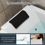 59" Freestanding Acrylic Hydro-Air Massage Bathtub with Dual LED Waterfall Inlets, Chromotherapy Lighting & Constant Temperature Heater
