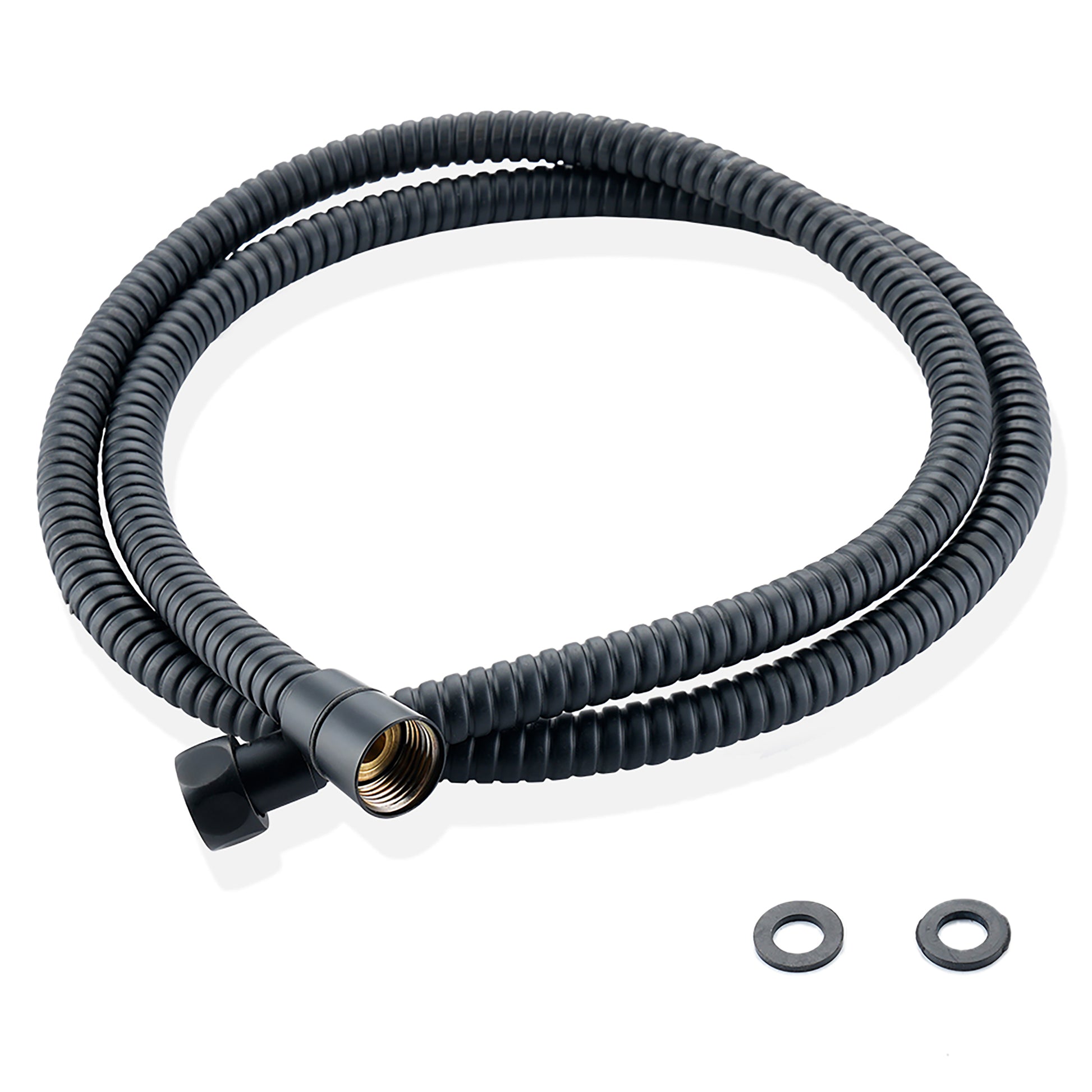 59" Fade-Resistant Black Shower Hose Universal G1/2 Leak-Free Design
